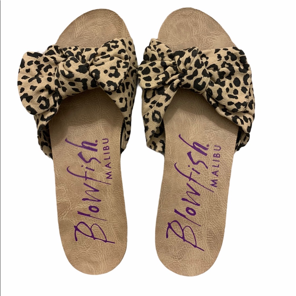 Cheetah knot sandals